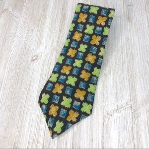 Vintage Magic Johnson Abstract Pattern Tie